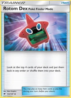 RotomDex Modo Pokévisor 122/147, carta de Pokémon de Sombras Ardientes