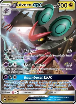 Noivern GX 99/147, carta de Pokémon de Sombras Ardientes