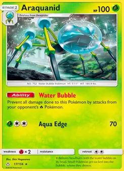 Araquanid 17/156, carta de Pokémon de Ultraprisma