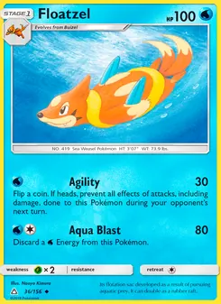 Floatzel 36/156, carta de Pokémon de Ultraprisma
