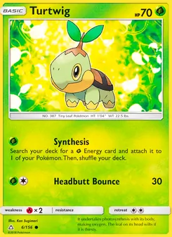 Turtwig 6/156, carta de Pokémon de Ultraprisma