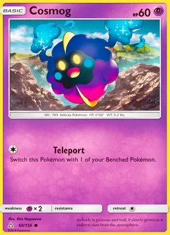 Cosmog 60/156, carta de Pokémon de Ultraprisma