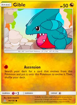 Gible 96/156, carta de Pokémon de Ultraprisma