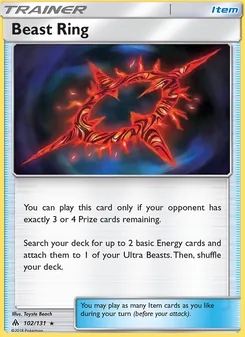 Anillo Ente 102/131, carta de Pokémon de Luz Prohibida