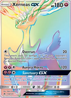 Xerneas GX 139/131, carta de Pokémon de Luz Prohibida