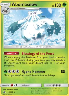 Abomasnow 4/131, carta de Pokémon de Luz Prohibida