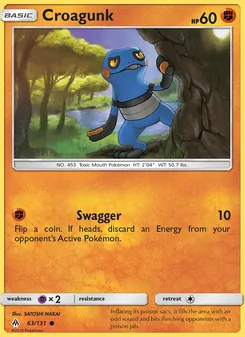 Croagunk 63/131, carta de Pokémon de Luz Prohibida