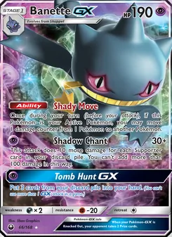Banette GX 66/168, carta de Pokémon de Tormenta Celestial