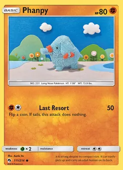 Phanpy 111/214, carta de Pokémon de Truenos Perdidos