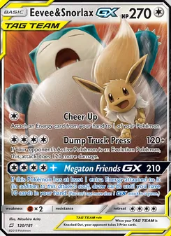 Eevee y Snorlax GX