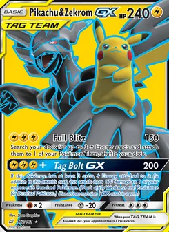 Pikachu y Zekrom GX 162/181