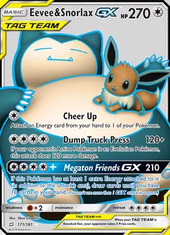 Eevee y Snorlax GX 171/181