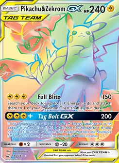 Pikachu y Zekrom GX