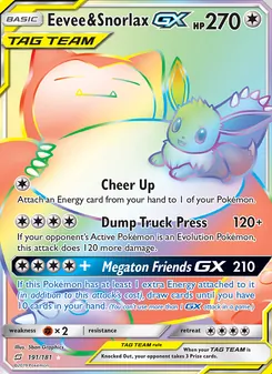 Eevee y Snorlax GX