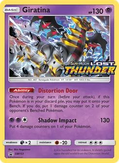 Giratina SM151, carta de Pokémon de SL Cartas de promoción