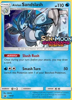 Sandslash de Alola SM18, carta de Pokémon de SL Cartas de promoción
