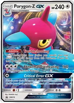 Porygon-Z GX SM216, carta de Pokémon de SL Cartas de promoción