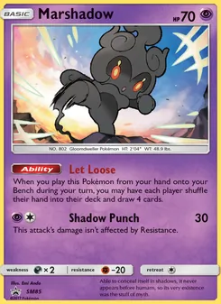Marshadow SM85, carta de Pokémon de SL Cartas de promoción