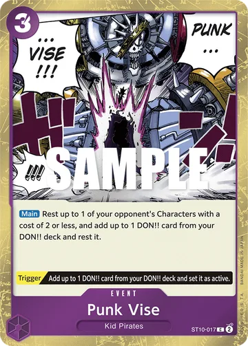 Punk Vise ST10-017, carta de One Piece de The Three Captains