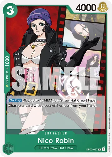 Nico Robin OP02-037 · P1, carta de One Piece de Uta