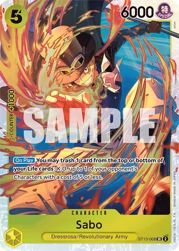 Sabo ST13-008, carta de One Piece de The Three Brothers