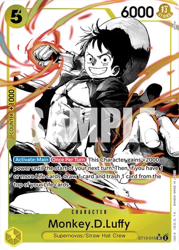 Monkey.D.Luffy ST13-015 · P1, carta de One Piece de The Three Brothers