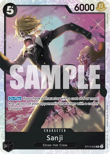 Sanji ST14-003, carta de One Piece de 3D2Y