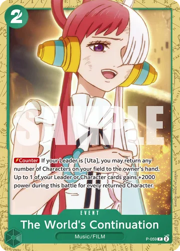 The World's Continuation P-059 · P1, carta de One Piece de Green Uta