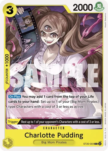 Charlotte Pudding ST20-004, carta de One Piece de Yellow Charlotte Katakuri