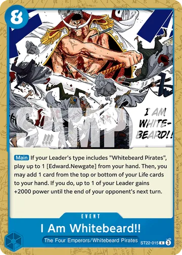 I Am Whitebeard!! ST22-015, carta de One Piece de Ace & Newgate