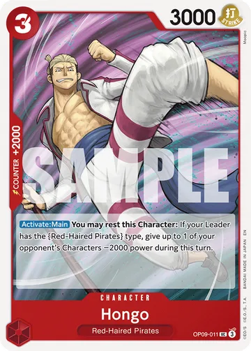 Hongo OP09-011 · R1, carta de One Piece de Red Shanks