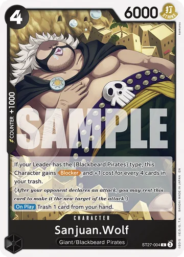 Sanjuan.Wolf ST27-004, carta de One Piece de Black Marshall.D.Teach