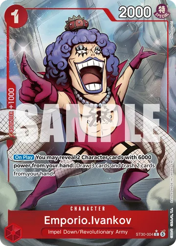 Emporio.Ivankov ST30-004 · P1, carta de One Piece de Luffy & Ace