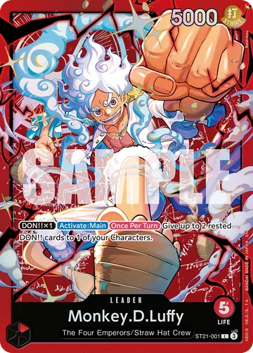 Monkey.D.Luffy ST21-001 · R1, carta de One Piece de Red Monkey.D.Luffy
