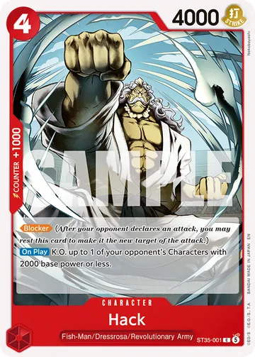 Hack ST35-001, carta de One Piece de Red/black Sabo