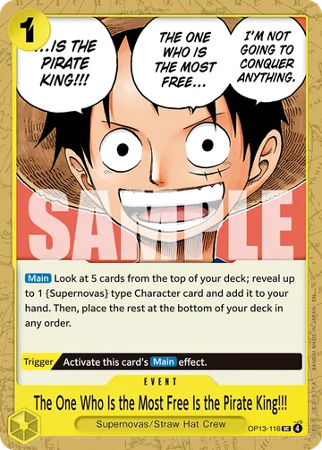 The One Who Is the Most Free Is the Pirate King!!! OP13-116 · R1