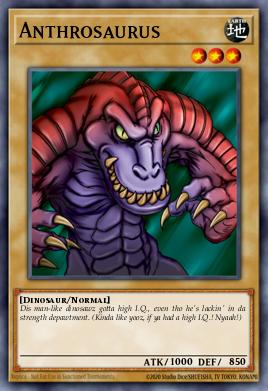 Anthrosaurio SS03-A06, carta de Yu-Gi-Oh! de Speed Duel Starter Decks: Ultimate Predators