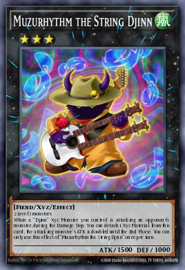 Muzurritmo el Genio de las Guitarras YS12-040, carta de Yu-Gi-Oh! de Starter Deck: Xyz Symphony