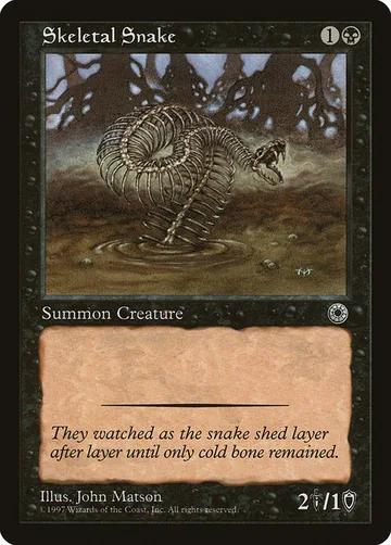 Skeletal Snake 111, carta de Magic: The Gathering de Portal