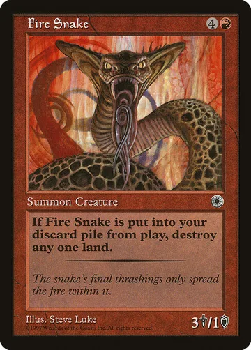 Fire Snake 127, carta de Magic: The Gathering de Portal