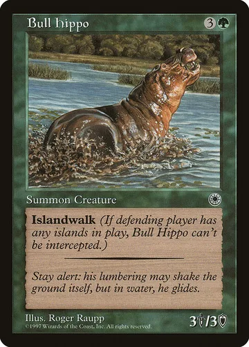 Bull Hippo 160, carta de Magic: The Gathering de Portal