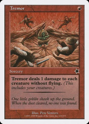 Tremor 121, carta de Magic: The Gathering de Starter 1999