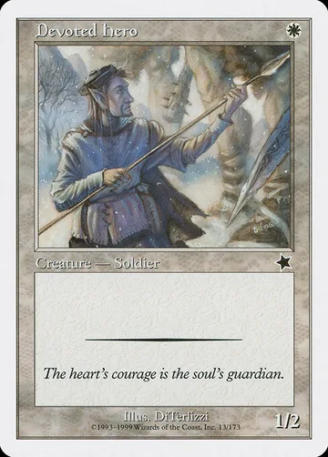 Devoted Hero 13, carta de Magic: The Gathering de Starter 1999