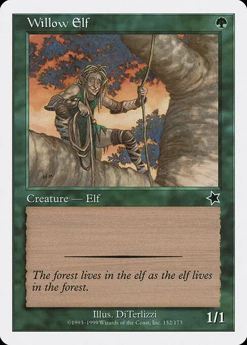 Willow Elf 152, carta de Magic: The Gathering de Starter 1999
