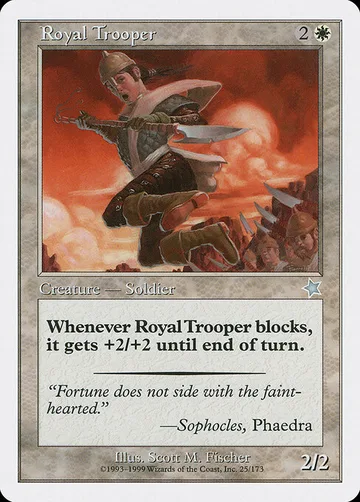 Royal Trooper 25, carta de Magic: The Gathering de Starter 1999