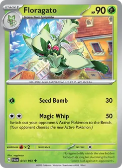 Floragato 014/193, carta de Pokémon de Evoluciones en Paldea