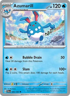 Azumarill 045/193, carta de Pokémon de Evoluciones en Paldea