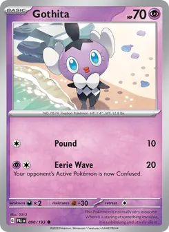 Gothita 090/193, carta de Pokémon de Evoluciones en Paldea