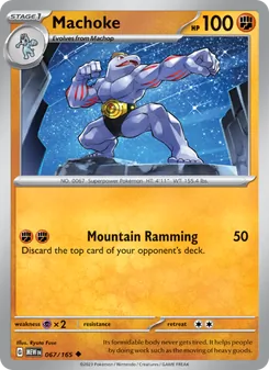 Machoke 067/165, carta de Pokémon de 151