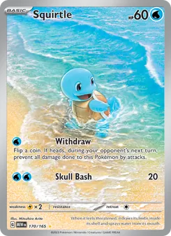 Squirtle 170/165, carta de Pokémon de 151